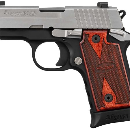 Sig Sauer 238380TXR3 P238 Two-Tone 380ACP 6/7rds 2.70" Stainless Bead Blast Slide Black Anodized Checkered Rosewood Grip