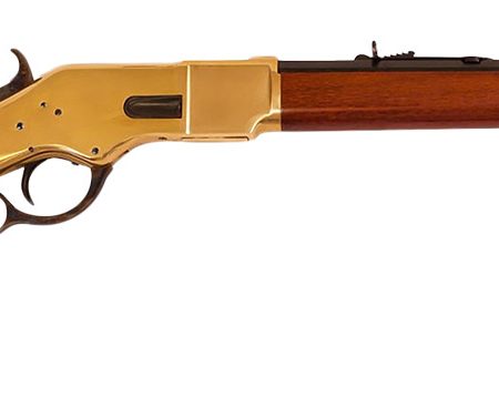 Cimarron CA221 1866 Yellowboy Short 38 Special 10+1 20" Blued Octagon Barrel, Brass Receiver, Fixed Walnut Stock