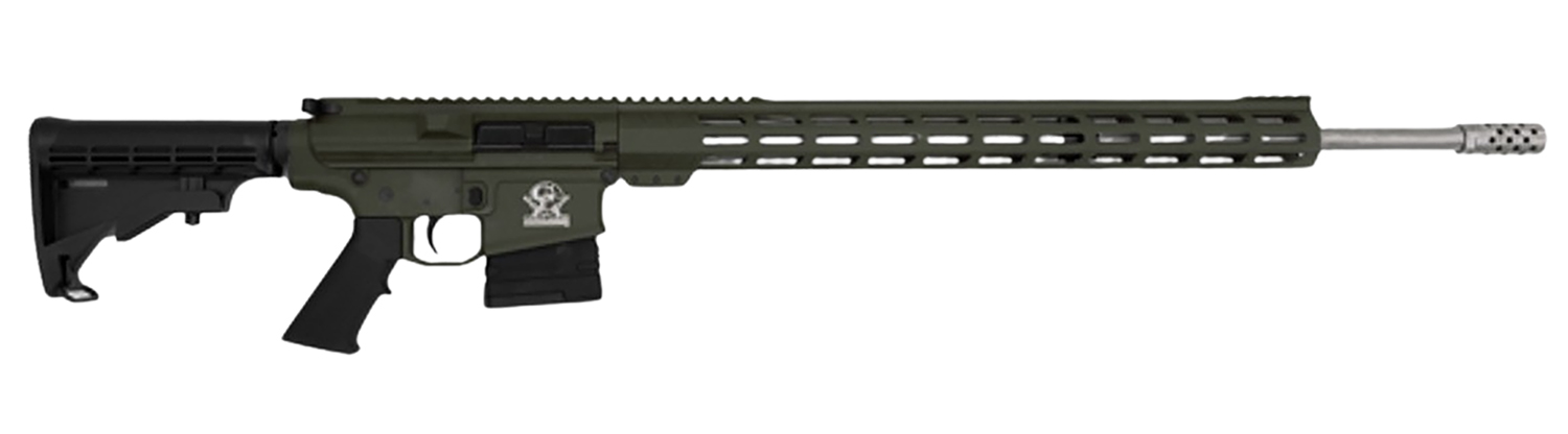 Great Lakes Firearms GL10243SSODG GLFA 243 Win 5+1 24" Stainless Threaded Barrel, OD Green Cerakote Picatinny Rail Aluminum Receiver, Adjustable Black Synthetic Stock, Mil-spec Polymer Grip
