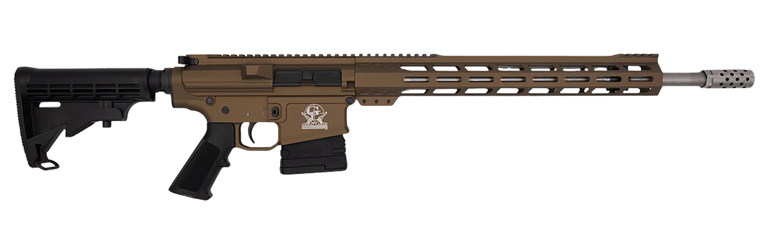 Great Lakes Firearms GL10308SSBRZ GLFA 308 Win 10+1 18" Stainless Threaded Barrel, Bronze Cerakote Picatinny Rail Aluminum Receiver, 6 Position Mil-Spec Black Synthetic Stock, Mil-spec Polymer Grip