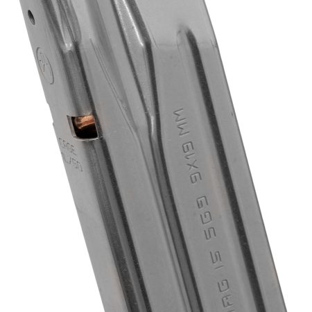 Magpul MAG1464SST AMAG 15rd 9mm Fits Sig P320 Silver Stainless Steel