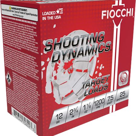 Fiocchi 12SD18H7 Shooting Dynamics Target 12Gauge 2.75" 1 1/8oz 7.5Shot 25 Per Box