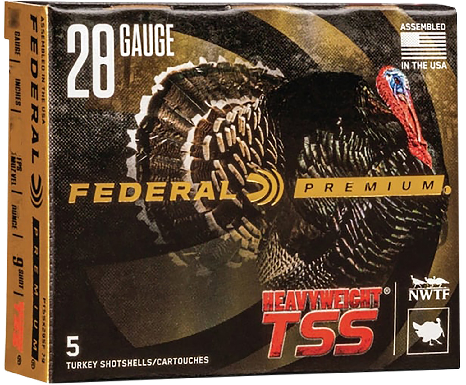 Federal PTSSX285F9 Premium TSS 28Gauge 3" 1 5/8oz 9Shot 5 Per Box