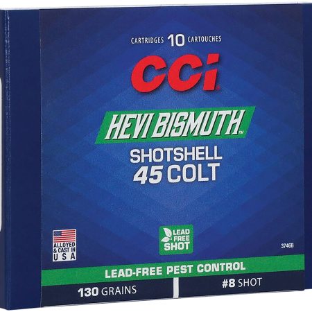 CCI 3746B Pest Control HEVI-Bismuth 45Colt 130gr Shotshell #8 Shot 10 Per Box/20 Case