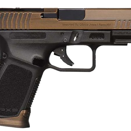 Gforce Arms GFRPX3C9BT Exodus  9mm Luger 15+1 4.02" Black Steel Barrel, Bronze Cerakote Serrated Steel Slide, Black Cerakote Polymer Frame w/Accessory Rail, Black Textured Grip