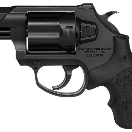 Diamondback DB0700S001 SDR  Small 357 Mag/38 Special +P 6 Shot 2" Black Nitride Stainless Steel Barrel, Cylinder & Frame, Black Hogue Rubber Grip, Exposed Hammer