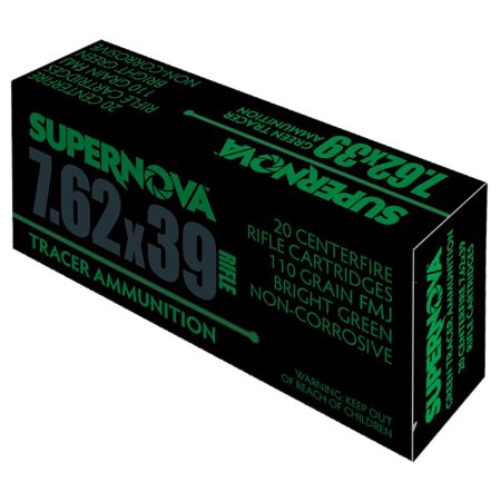 Supernova PMSN762G Green Tracer  7.62mm 110 gr Full Metal Jacket 20 Per Box/ 50 Cs