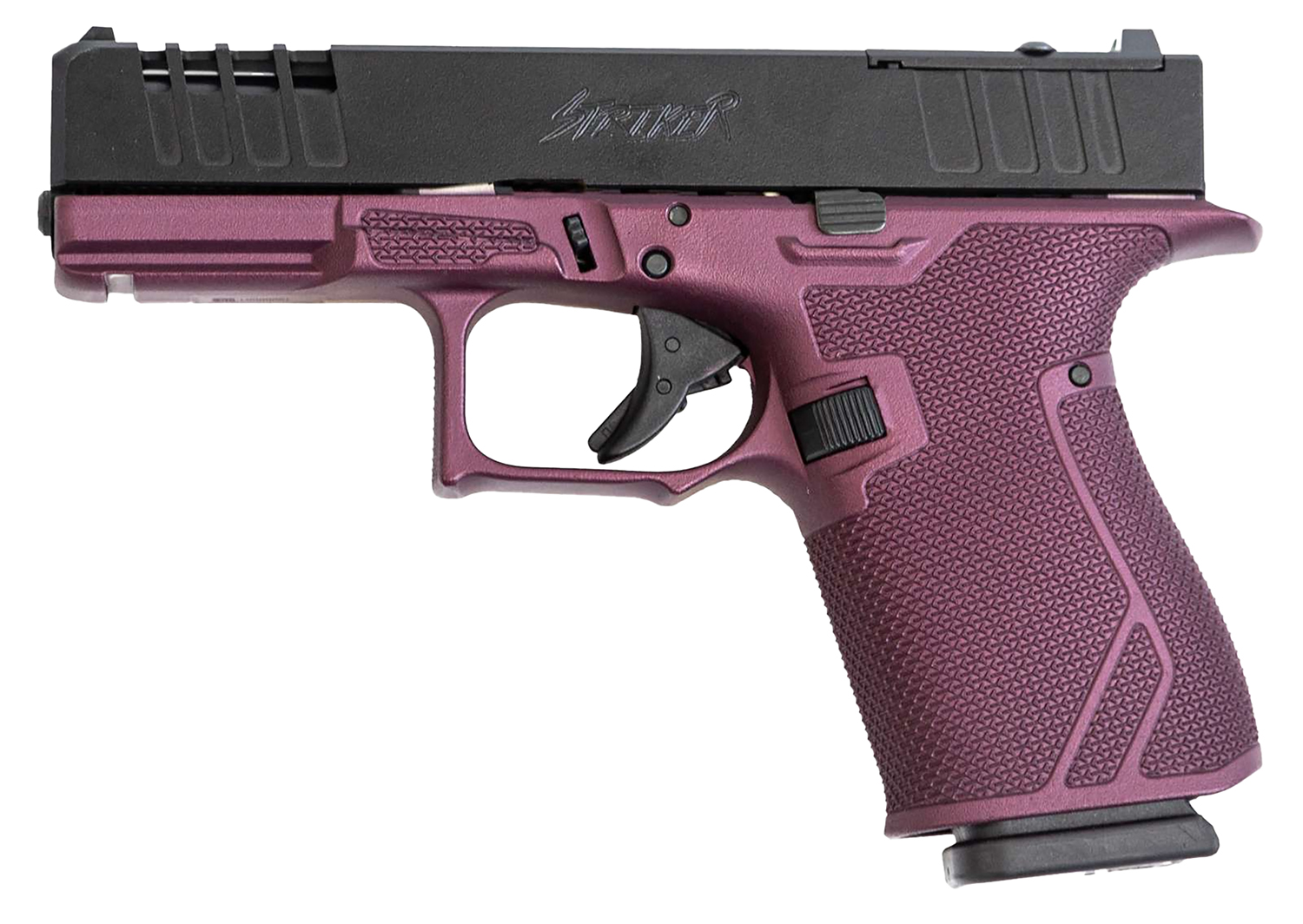 Great Lakes Firearms GL19CHY Striker 9mm 15+1 4" Front/Rear Serrations Cerakote Black Cherry