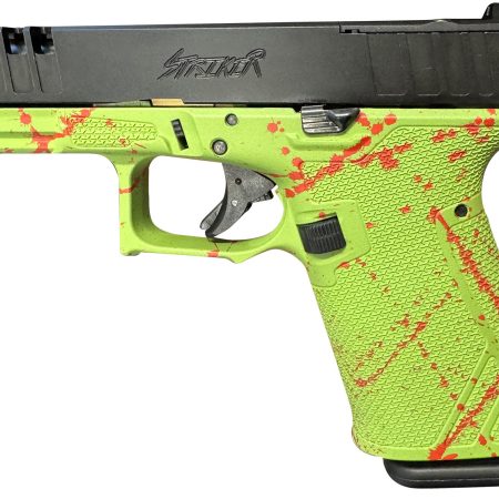 Great Lakes Firearms GL19SZOM Striker  Compact Frame 9mm Luger 15+1 4" Black Nitride Steel Barrel, Black Cerakote Serrated w/Slide Cuts Steel Slide, Zombie Cerakote Polymer Frame & Grip, Ambidextrous