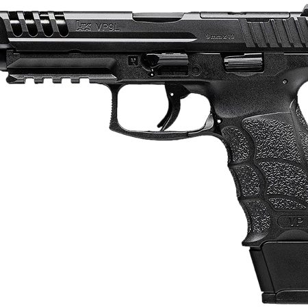 HK 81001156 VP9L  9mm Luger 20+1 5" Black Polygonal Rifled Barrel, Long/Lightening Cuts/Optic Cut Steel Slide, Polymer Frame w/Picatinny Rail, Black Interchangeable Backstrap Grip