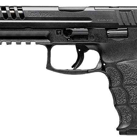 HK 81001158 VP9L  9mm Luger 10+1 5" Black Polygonal Rifled Barrel, Long/Lightening Cuts/Optic Cut Steel Slide, Polymer Frame w/Picatinny Rail, Black Interchangeable Backstrap Grip