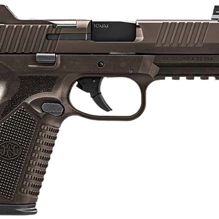 FN 66-101953 510 Tactical 10mm 22+1 4.71" Black Steel Threaded Barrel, Bronze PVD Optic Cut/Serrated Stainless Steel Slide & Polymer Frame w/Picatinny Rail, Interchangeable Backstrap Grip