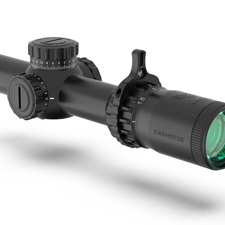 Swampfox Optics THK14241RF Tomahawk II Black 1-4x 24mm 30mm Tube Bright Fiber Optic Red Reticle
