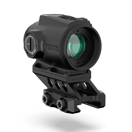 Swampfox Optics RMPS120GB Raider Micro Prism Black 1x 20mm Tube Bullet Rise Compensation Reticle Green Laser