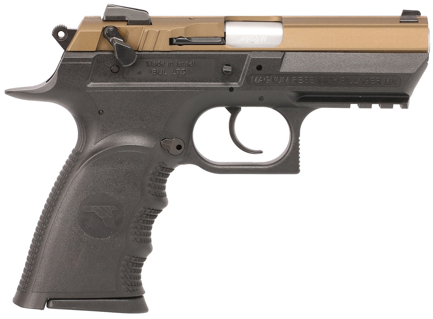 Magnum Research BE94133RSLBB Baby Eagle III 40 S&W 12+1 3.85" Burnt Bronze Carbon Steel Slide Black Textured