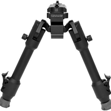 Warne 7904M Skyline Precision Bipod Folding Black Aluminum/Steel