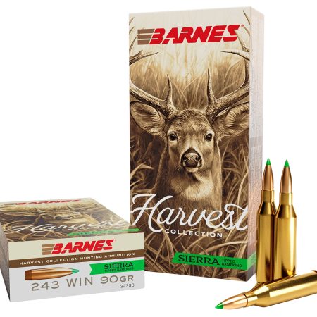 Barnes Bullets 32398  Harvest 243Win 90gr Sierra Tipped GameKing 20 Per Box/10 Case