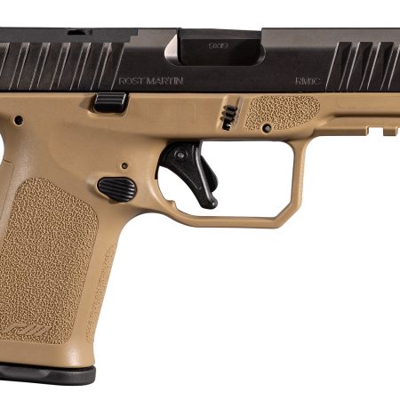 Rost Martin RM1CFDEOSP10CA RM1C *CA Compliant 9mm Luger 10+1 4" Black Steel Barrel, Black Tenifer Optic Ready/Serrated Steel Slide, Flat Dark Earth Polymer Frame w/Picatinny Rail, Textured Grip