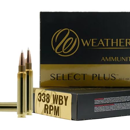 Weatherby H338225IL Select Plus 338WBY RPM 225gr InterLock 20 Per Box/10 Case