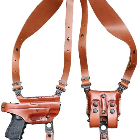 1791 Gunleather NSS2.1CBRHR  Optic Ready Shoulder Horizontal Brown Fits Glock 17 Right Hand