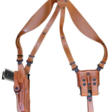 1791 Gunleather NSS1CBRVR  Optic Ready Shoulder Vertical Brown Fits 1911 Right Hand