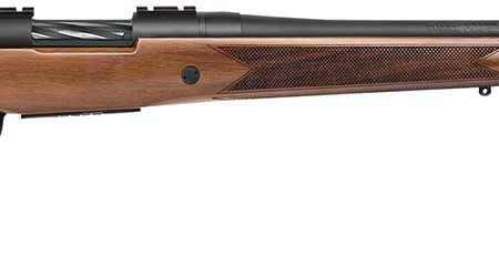 Mossberg 28239 Patriot  Full Size 7mm PRC 3+1 24" Matte Blued Fluted Threaded Barrel, Drilled & Tapped Matte Blued Stainless Steel Receiver, Walnut Fixed Stock