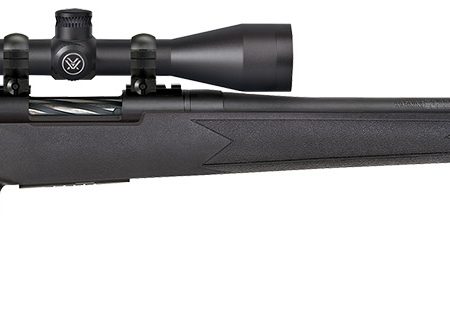 Mossberg 28244 Patriot w/Optic 6.5 PRC 4+1 24" Matte Blued Fluted Threaded Barrel, Matte Blued Drilled & Tapped Receiver, Fixed Black Synthetic Stock, Vortex Crossfire II 3-9x40mm