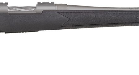 Mossberg 28245 Patriot Full Size 6.5 PRC 4+1 24" Stainless Cerakote Fluted Threaded Barrel, Drilled & Tapped Stainless Cerakote Receiver, Black Fixed Synthetic Stock