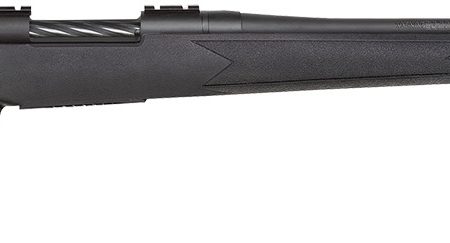 Mossberg 28248 Patriot  Full Size 7mm PRC 3+1 24" Matte Blued Fluted Threaded Barrel, Drilled & Tapped Matte Blued Stainless Steel Receiver, Black Fixed Synthetic Stock
