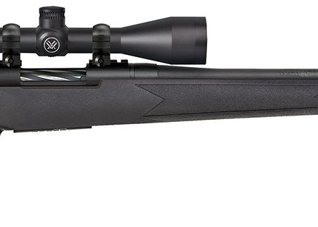 Mossberg 28250 Patriot w/Optic 400 Legend 4+1 20" Matte Blued Threaded Barrel, Matte Blued Drilled & Tapped Receiver, Fixed Black Synthetic Stock, Vortex Crossfire II 3-9x40mm