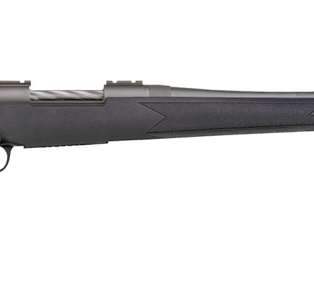 Mossberg 28259 Patriot Full Size 450 Bushmaster 4+1 20" Stainless Cerakote Fluted Threaded Barrel, Drilled & Tapped Stainless Cerakote Receiver, Black Fixed Synthetic Stock