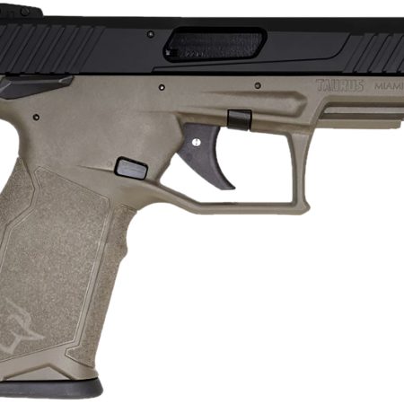 Taurus 1-2TX22141O 2TX  Full Size Frame 22 LR 22+1 4.60" Matte Black Threaded Barrel, Black Anodized Serrated Slide, OD Green Polymer Frame w/Picatinny Rail, Textured Grip