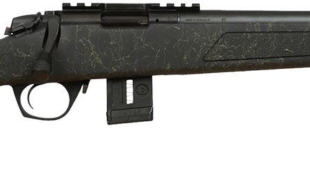 Bergara Rifles BMR009 BMR-X 22 WMR 10+1 18" Blued Heavy Threaded Barrel, Blued Picatinny Rail Receiver, Adj LOP Green w/Black Webbing Synthetic Stock