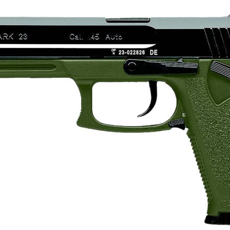 HK 81001074 Mark 23 45 ACP 12+1 5.87" Black Threaded Barrel, Black Cerakote Serrated Steel Slide, OD Green Polymer Frame w/Accessory Rail, Textured Grip