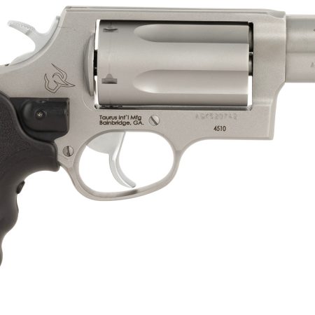 Taurus 2-441039TVL Judge w/Laser Compact 45 Colt (Long Colt)/410 Bore 2.50" Chamber 5rd 3" Stainless Steel Barrel, Cylinder & Stainless Steel Frame, Viridian Laser, Transfer Bar Safety