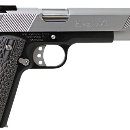 Iver Johnson Arms EAGLEXL10DS Eagle XL  Full Size Frame 10mm Auto 15+1 6" Stainless Steel Barrel, Matte Black Steel Long/Serrated Slide, Black Steel Frame w/Beavertail, G10 Grip