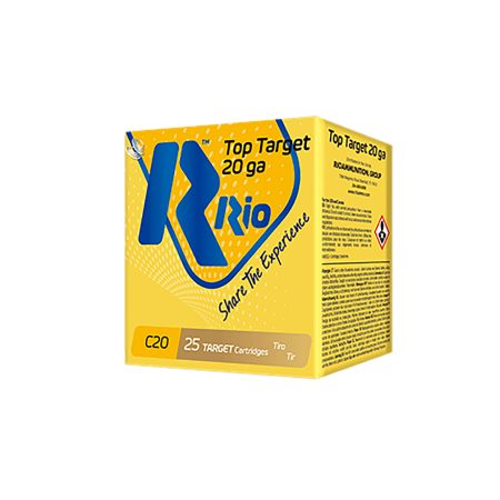 Rio Ammunition TT2075 Top Target  20Gauge 2.75" 7/8oz 7.5Shot 25 Per Box