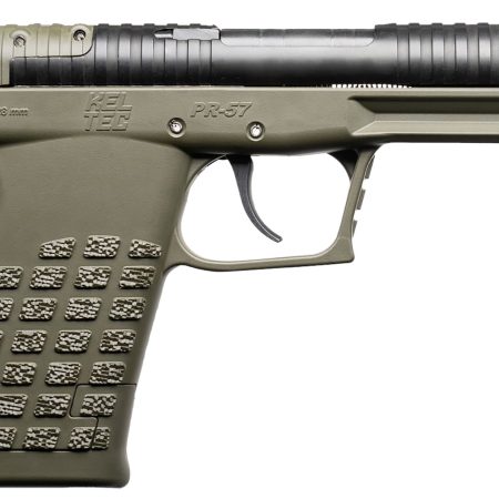 Kel-Tec PR57GRN PR57  Compact Frame 5.7x28mm 20+1 4" Black Steel Barrel, OD Green Optic Ready/Serrated Slide, OD Green Textured Grip