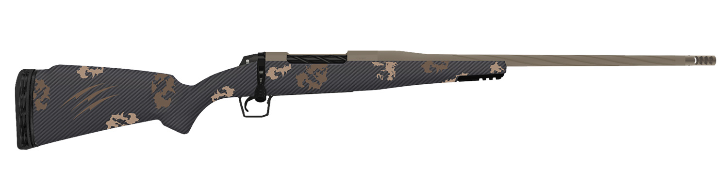 Fierce Firearms TWROG308WIN18BRS Twisted Rogue 308 Win 18" Smoked Bronze Cerakote Steel Threaded Barrel, Drilled & Tapped Steel Receiver, LR Negative Comb Sonora Ambush Camo Carbon Fiber Stock