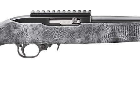Ruger 31215 10/22  Carbine 22 LR 10+1 16.12" Satin Black Steel Threaded Barrel, Steel Receiver w/Scope Rail, Fixed Kryptek Typhon Camo Synthetic Stock