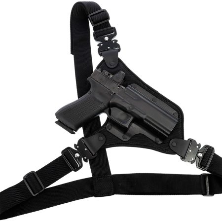Galco HR166B High Ready Chest Holster Fits Chest Up To 58" Black Kydex/Nylon Fits Ruger .357 Blackhawk 5.50" Right Hand
