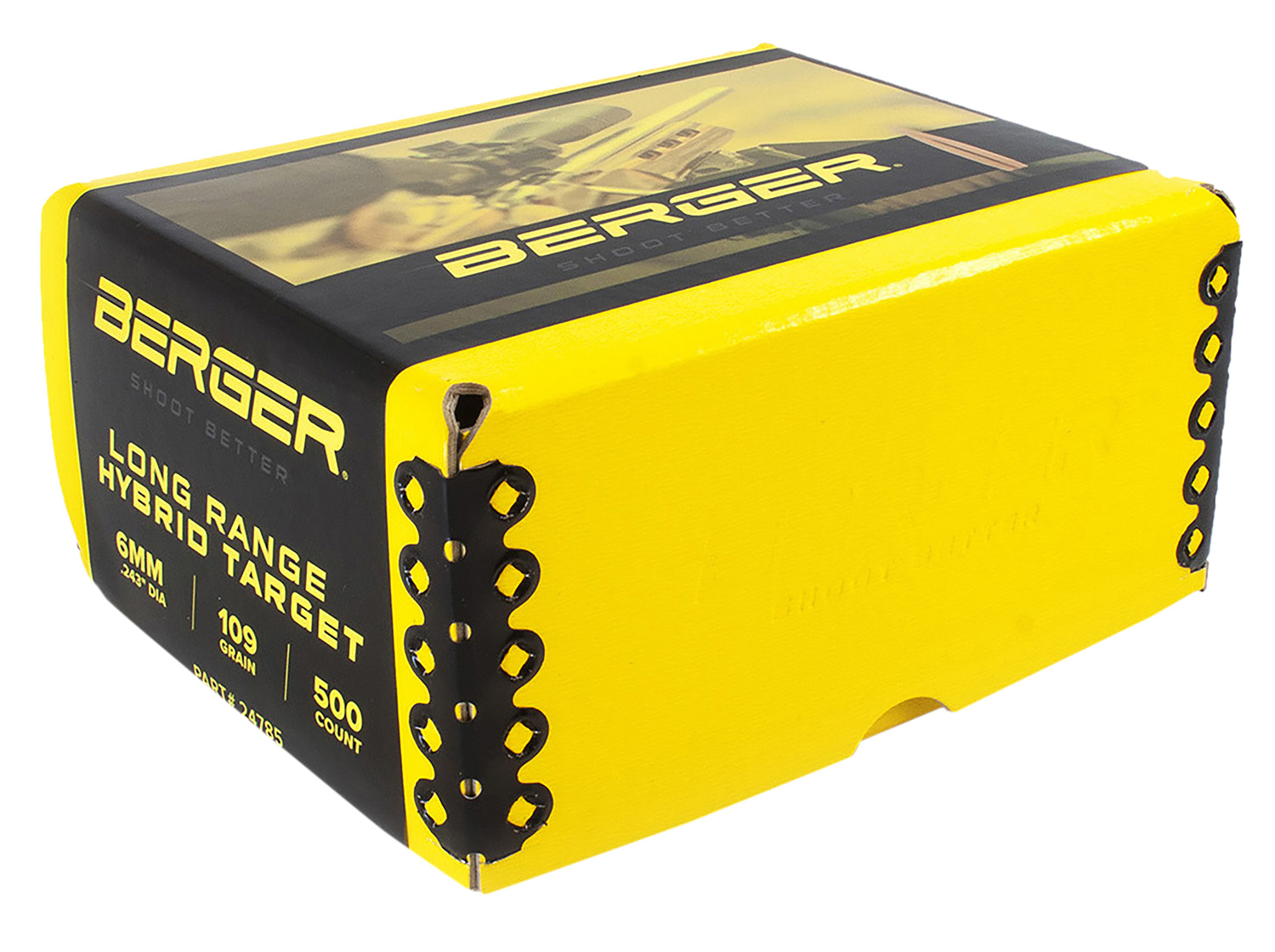 Berger Bullets 24785 6mm 109gr Long Range Hybrid Target 500/Box