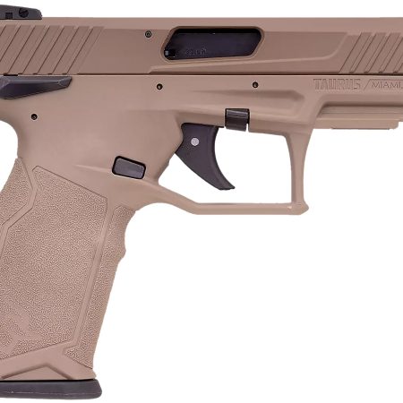 Taurus 1-2TX22141F 2TX  Full Size Frame 22 LR 22+1 4.60" Matte Black Threaded Barrel, Black Anodized Serrated Slide, Flat Dark Earth Polymer Frame w/Picatinny Rail, Textured Grip