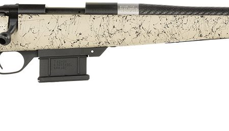 Howa HCE6ARCTAN 1500 Carbon Elevate 6mm ARC 22" Carbon Fiber Wrapped Threaded Barrel, Black Drilled & Tapped Steel Receiver, Fixed Stocky's Tan w/Black Webbing Synthetic Stock, Right Hand