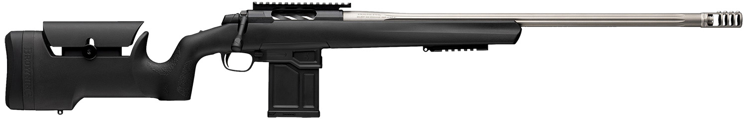 Browning 036094229 X-Bolt 2 Target Max 300 Win Mag 5+1 26" Satin Gray Fluted Threaded Barrel, Matte Blued Picatinny Rail Steel Receiver, Picatinny Rail Forend, Adj Comb & LOP Black Composite Stock