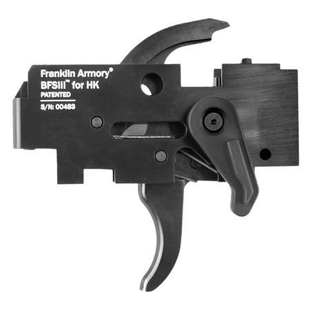 Franklin Armory 0550000BLK Binary Black Curved Trigger Fits HK 91/93 Ambidextrous