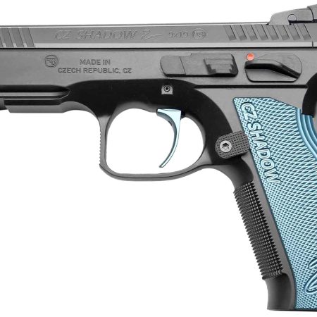 Cz Custom Shop 91039 Shadow 2  Full Size Frame 9mm Luger 17+1 4.89" Black ACCU Bushing Barrel, Black Serrated Steel Slide, Black Polycoat Steel Frame w/Beavertail, Black Checkered Aluminum Grip