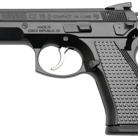 Cz Custom Shop 91048 CZ 75 D PCR Compact Frame 9mm Luger 15+1 3.90" Steel Barrel Black, Serrated Black Slide, Polycoat Aluminum Frame w/Beavertail, Black Checkered Aluminum Grip