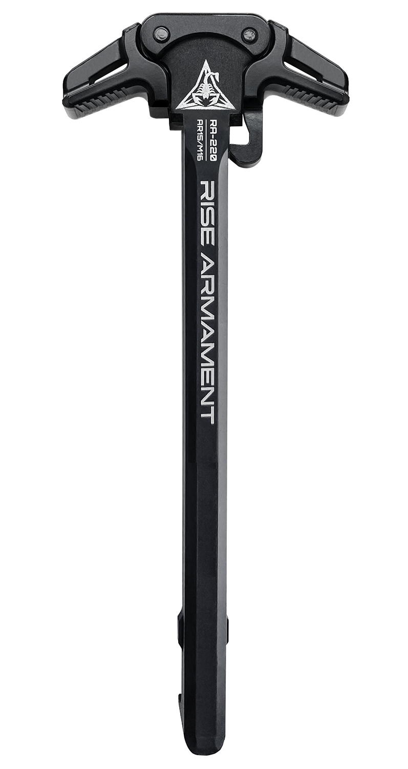 Rise Armament RA220BLK Charging Handle AR-15 Black Anodized Aluminum Ambidextrous Hand