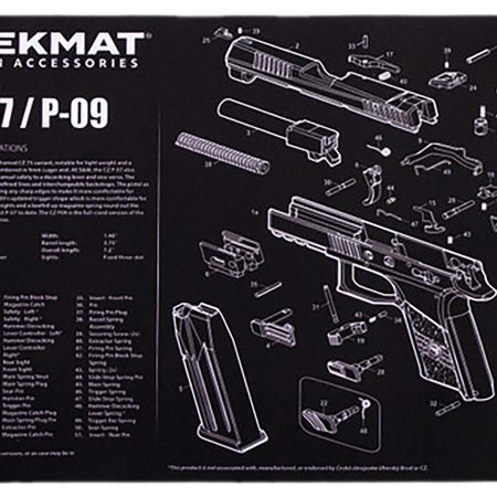 TekMat TEKR17CZP07 CZ P-07/P-09 Cleaning Mat Black/White Rubber 11"x17" CZ P-07/P-09